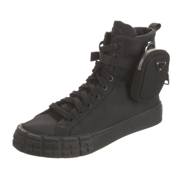 Prada nylon high top sneakers size 11 retail $1,500 sold - Picture 8 of 16